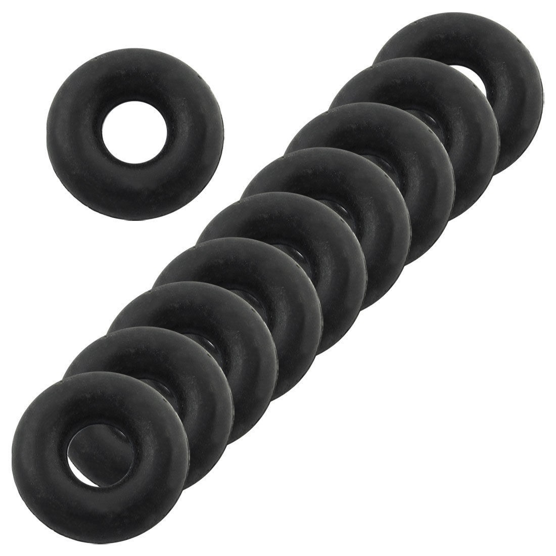 Black 4mm Insdie Dia 3mm Thickness Rubber Oil Filter Seal Gasket O Rings 10pcs
