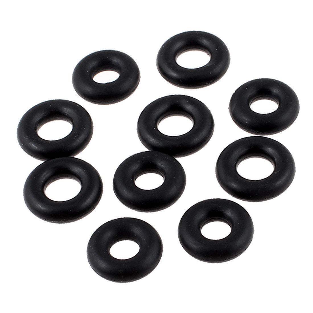 3mm x 11mm Black Nitrile Rubber Sealing O Ring Seal Washer Grommets 10 Pcs