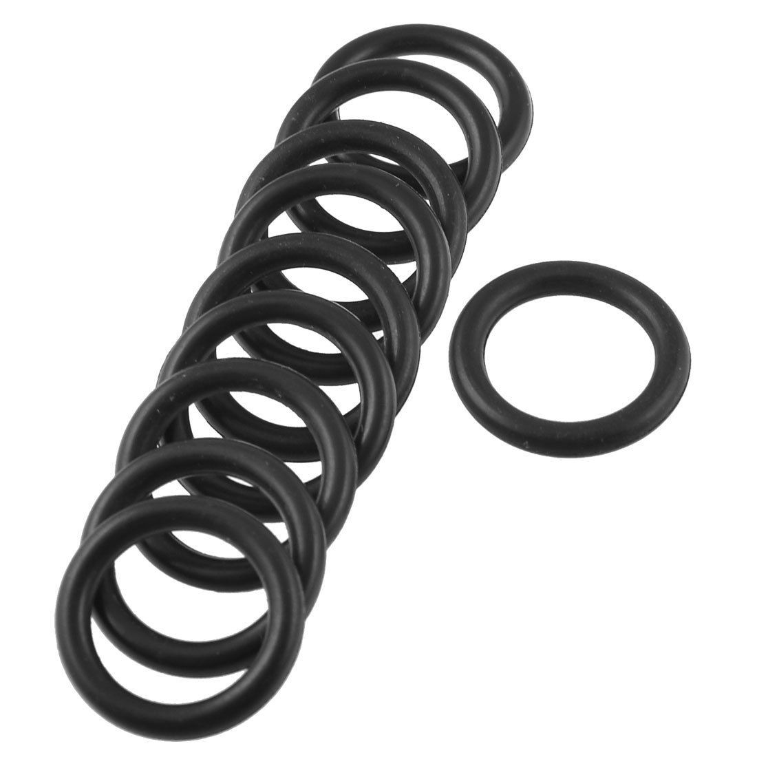 10 Pcs Black Rubber Oil Seal O Ring Sealing Gasket Washers 21mm x 3mm