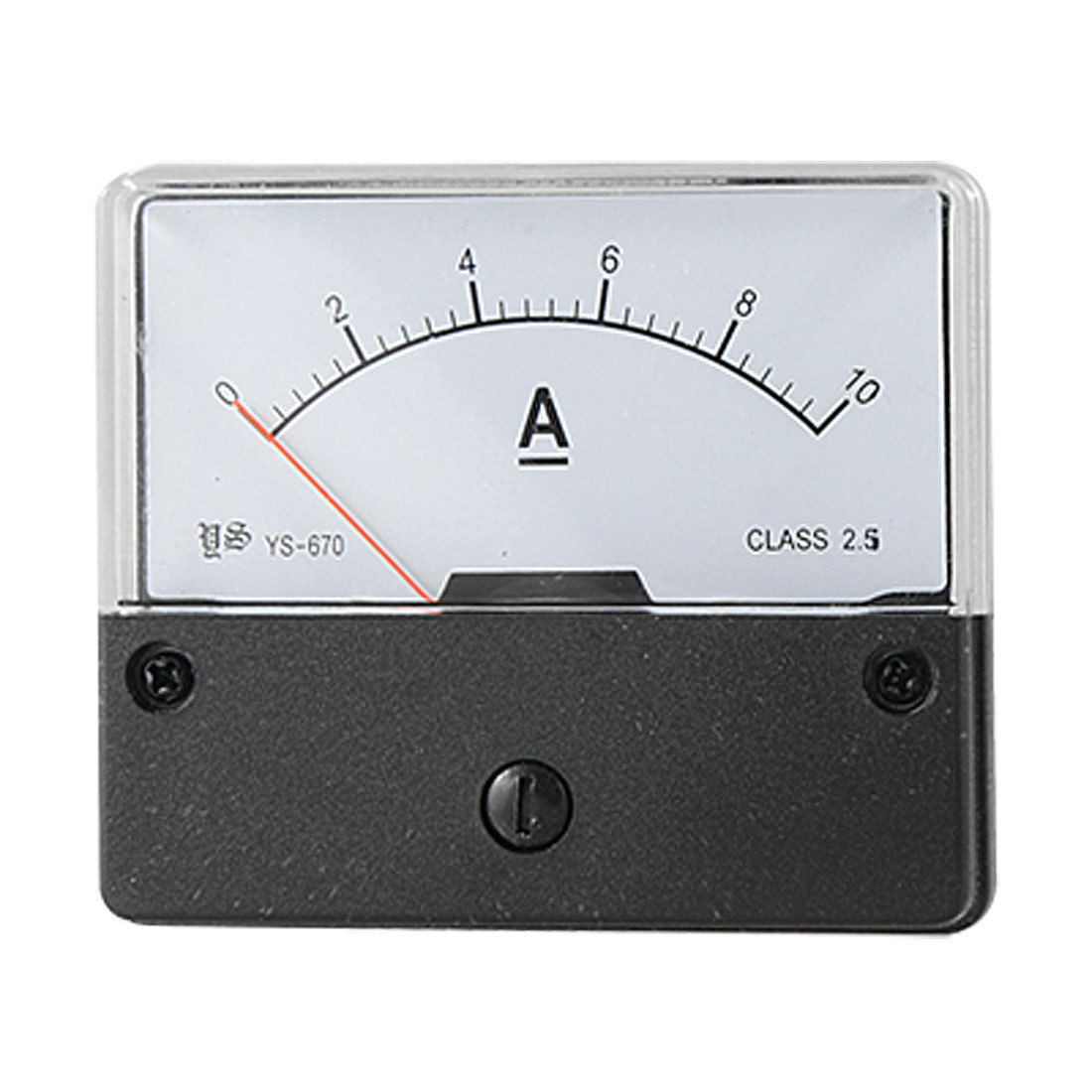 Rectangle DC 0-10A Current Panel Meter Ammeter Gauge