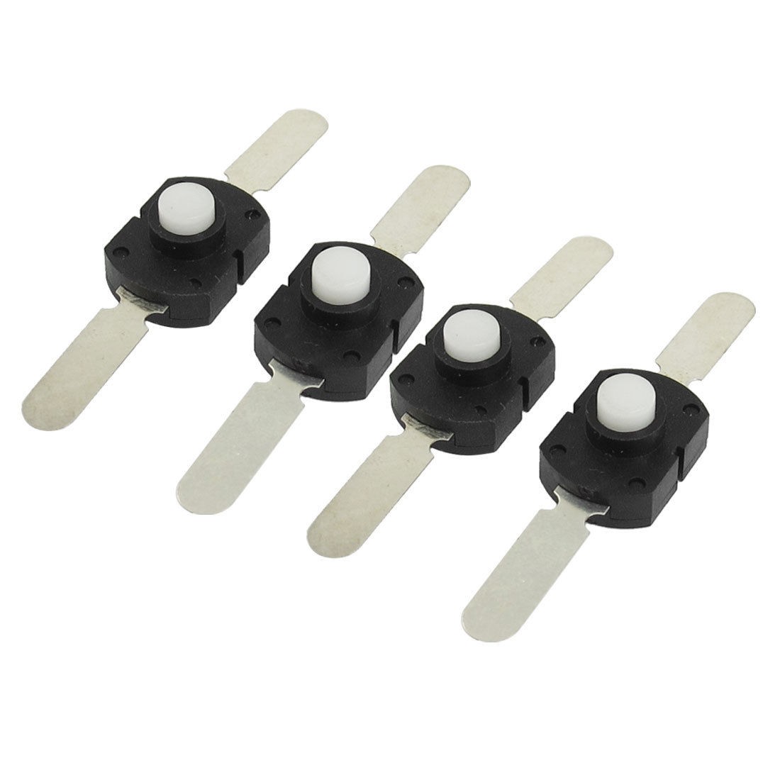 4 Pcs Horizontal 2 Pins 2-Position Latching Action Torch Push Button Switch