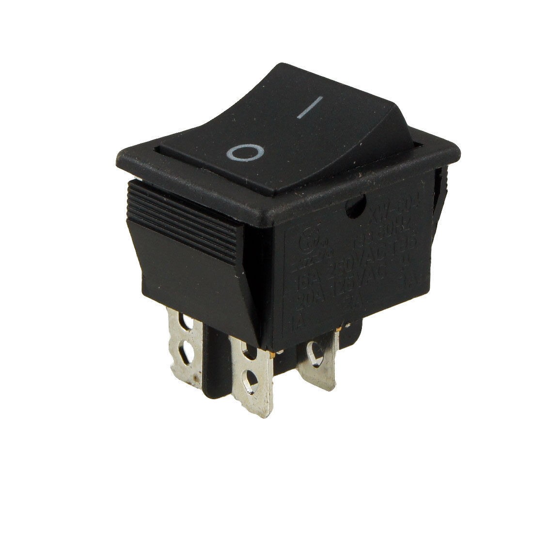 Black 4 Pin DPST on/off Rocker Switch AC 250V/16A 125V/20A Pqtbx