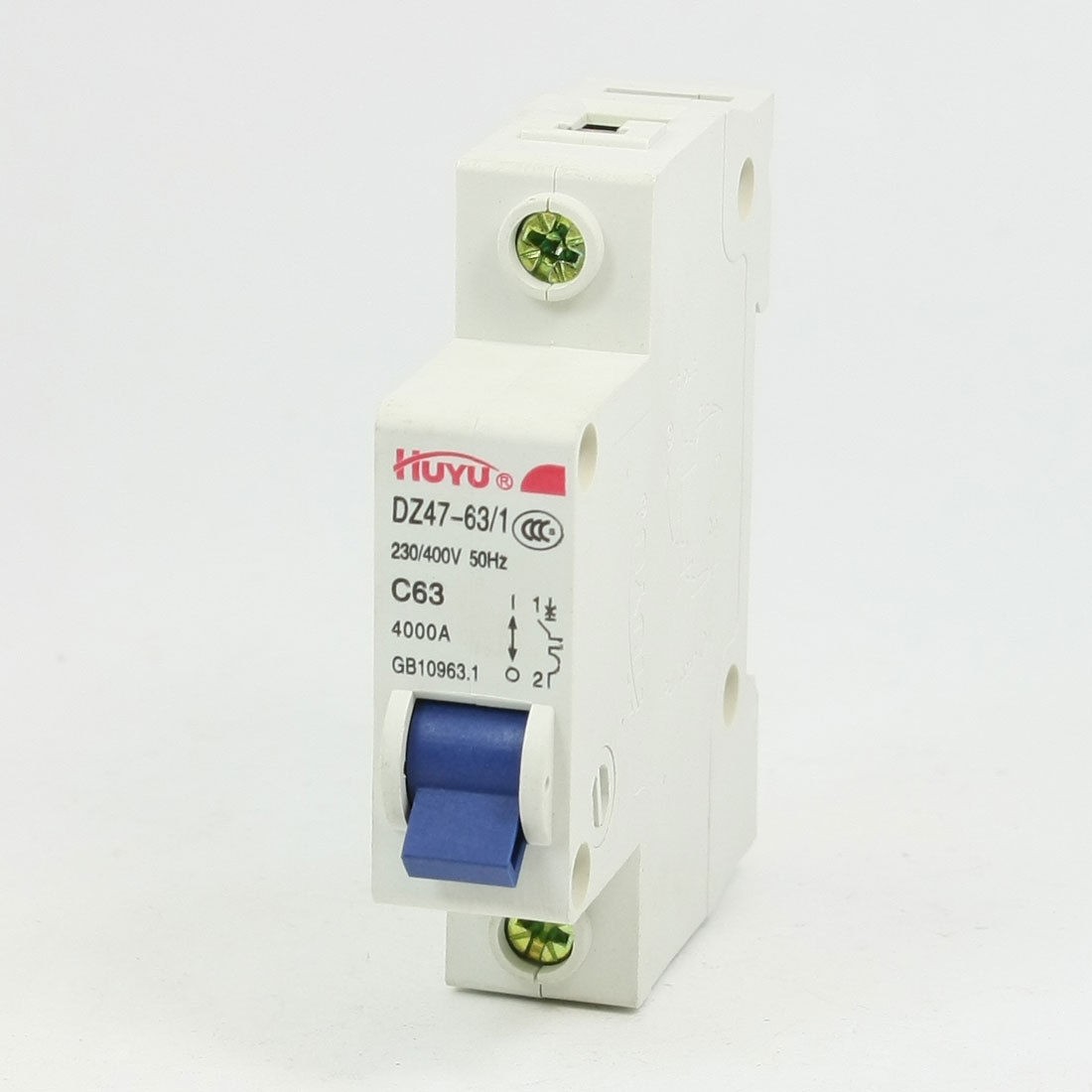 AC 230/400V 63A Single Pole Overload Protection MCB Mini Circuit Breaker