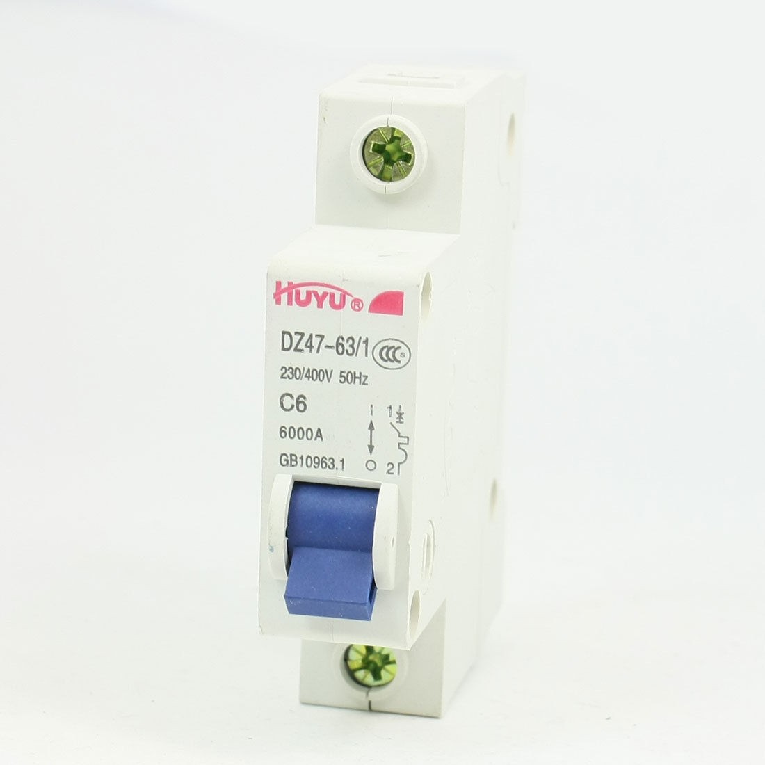 AC 230/400V 6A Single Pole Overload Protection MCB Mini Circuit Breaker