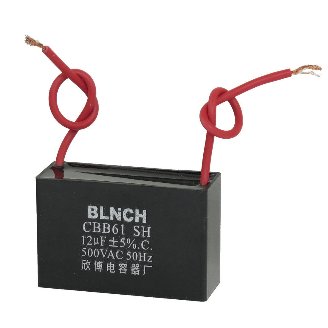 CBB61 12uF AC 500V Rectangle Non Polar Motor Run Capacitor