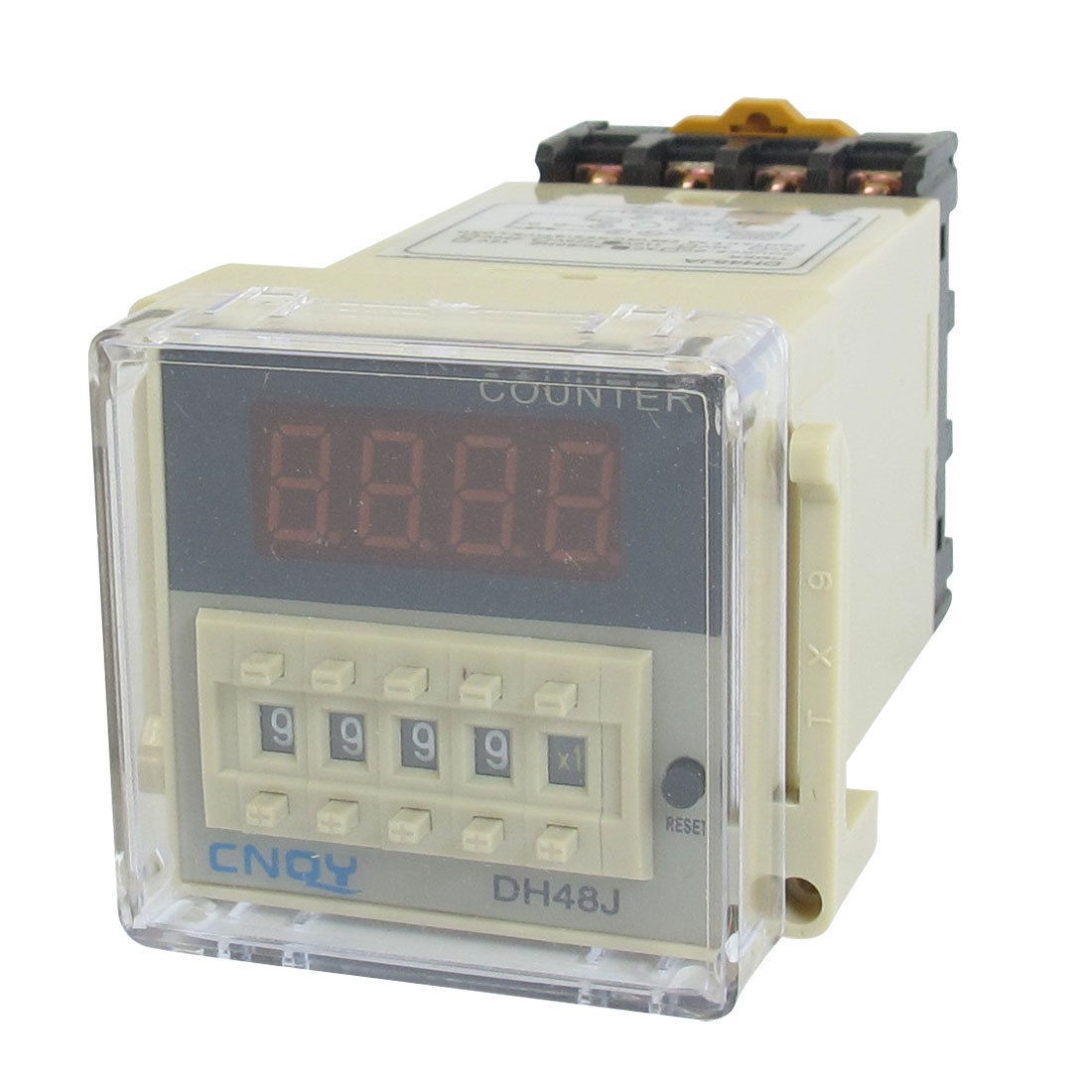 DH48JA 1-999900 Count Up Digital Counter Relay w Base AC 110V 50/60Hz