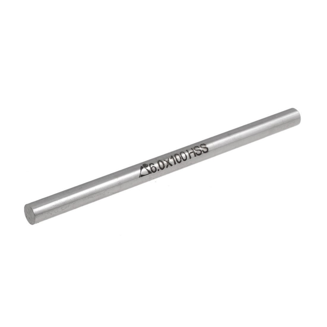 6mm Diameter 100mm Long Machine Boring Tool HSS Round Lathe Bar Silver Tone