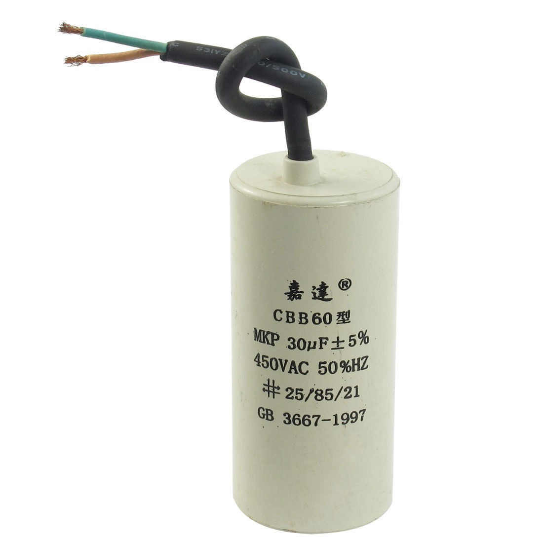 CBB60 AC 450V 30uF Cylinder Shaped Non Polar Motor Capacitor