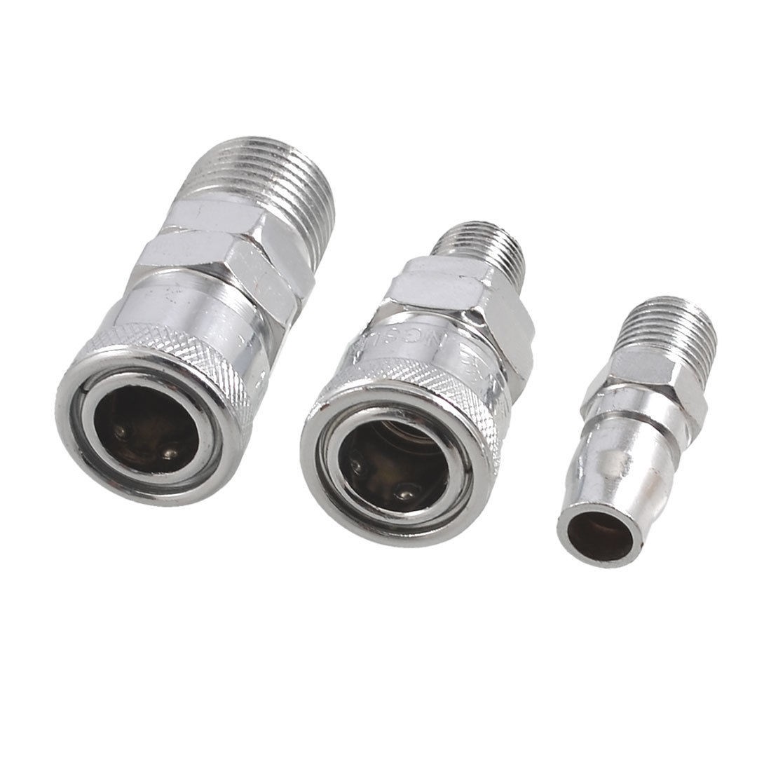21mm 13mm Male Threaded Pneumatic Push In Quick Coupler Fitting Set