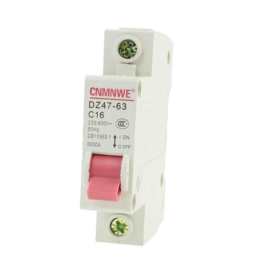 DIN Rail Mount 1 Pole Miniature Circuit Breaker 230/400VAC 16A DZ47-63