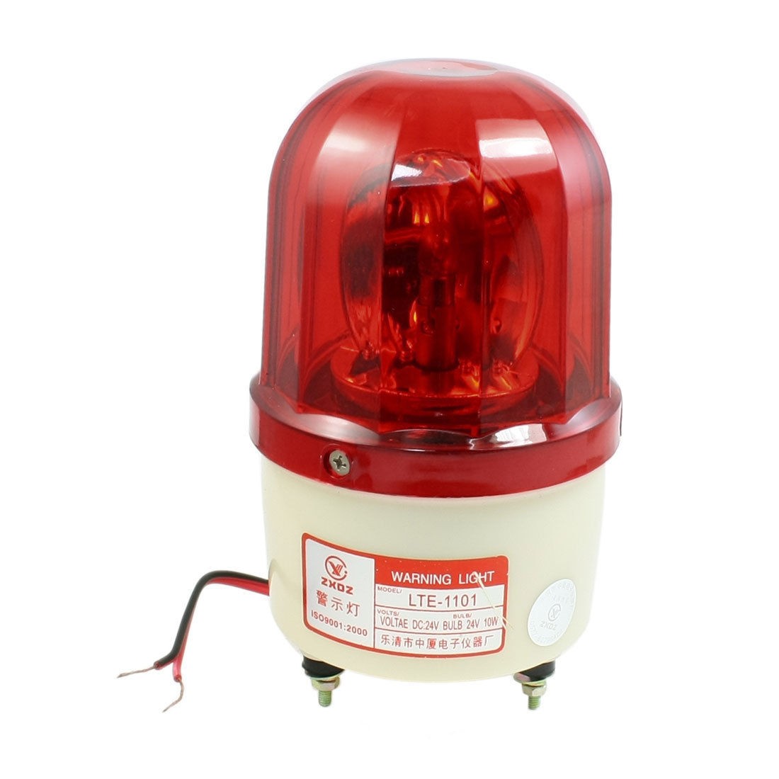 Red Rotating Flashing Light Signal Tower Industrial Lamp DC 24V 10W