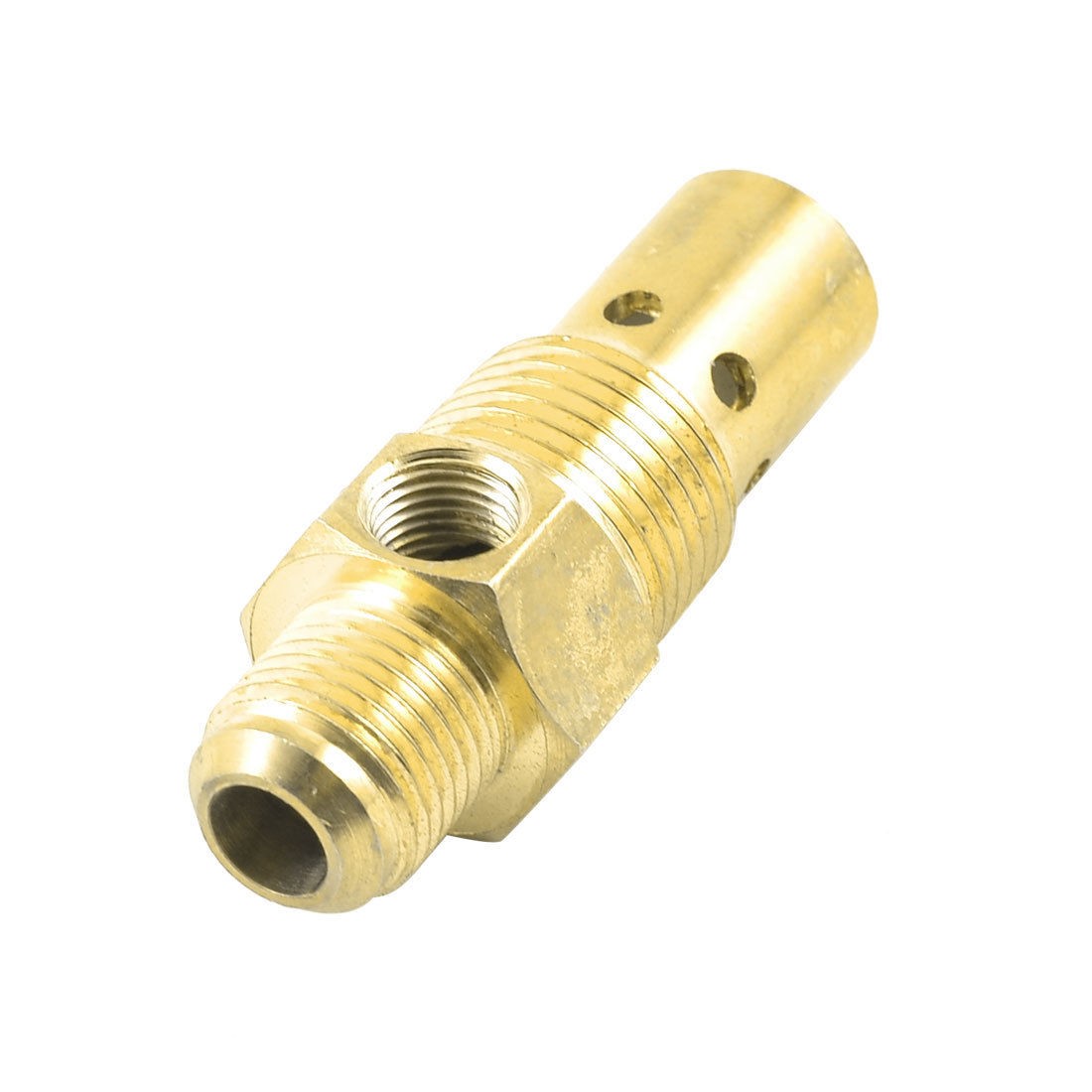 3/8"PT Male Thread Air Compressor One Way Check Valve Gold Tone