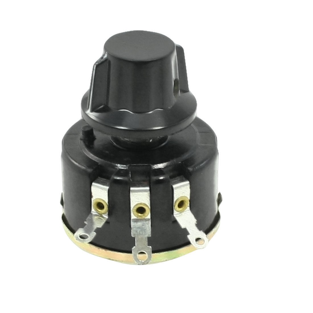 1K ohm 10mm Screw Thread Single Turn Rotary Wire Wound Potentiometer w Knob