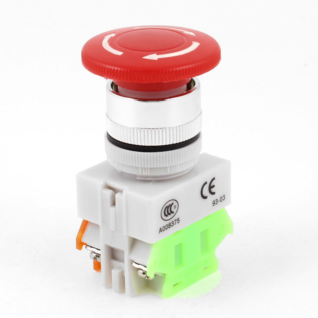 AC 600V 10A 40mm Dia Red Sign Rotary Mushroom Emergency Stop Push Button Switch