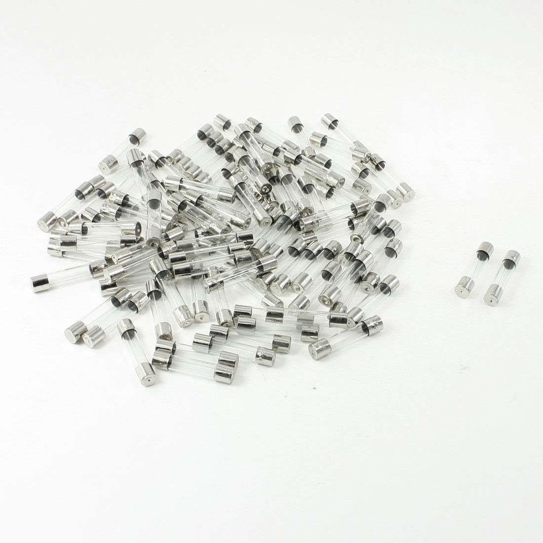 100 Pcs 250 Volts 8Amp Fast Blow Type Glass Tube Fuses 6 x 30mm