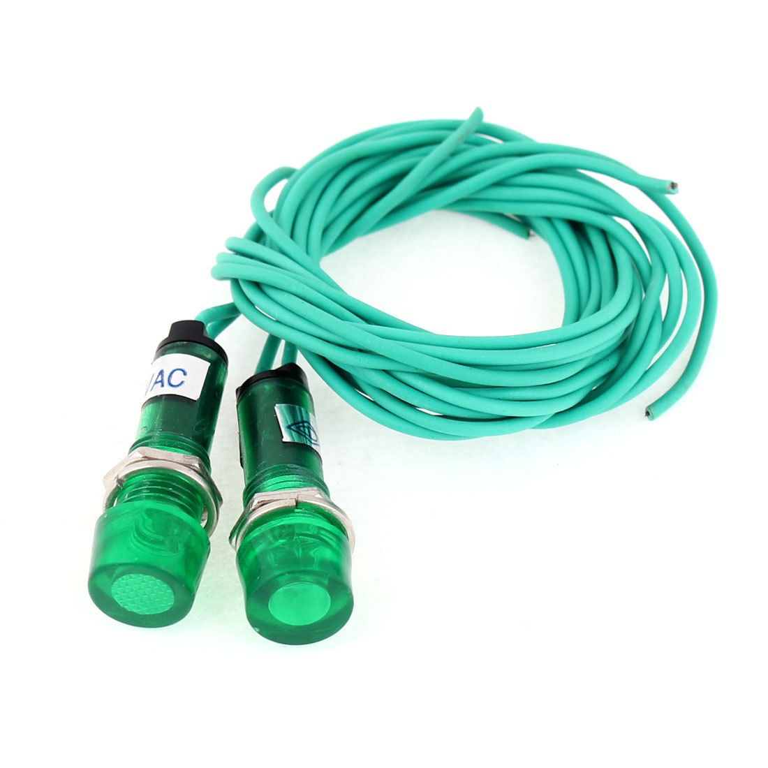 2Pcs 23.6" Long Wires Water Heater Indicator Lamp Green Light AC 380V