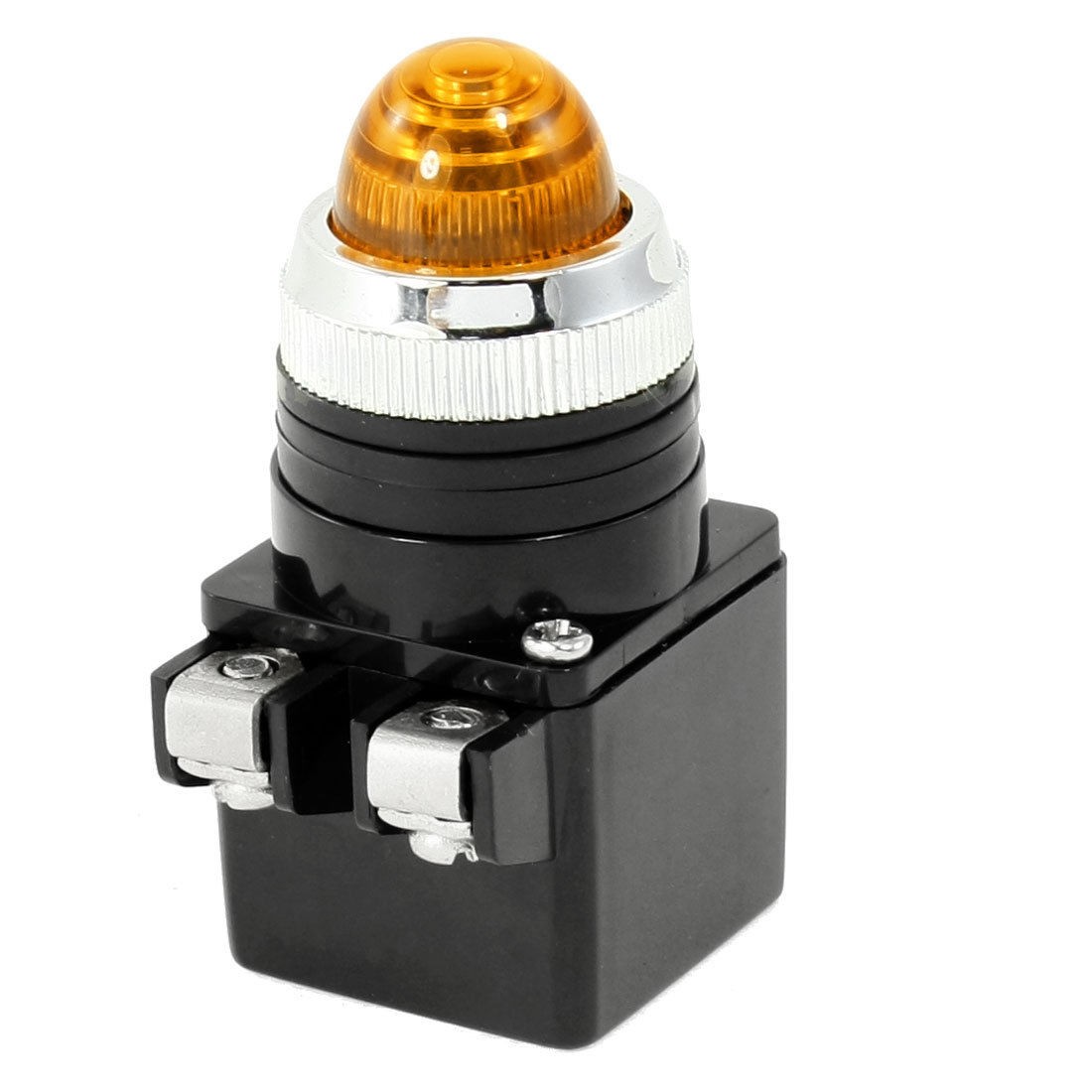 Pilot AC 220/240V 25mm Thread Mounted 6V Orange Light Signal Indicator Lamp