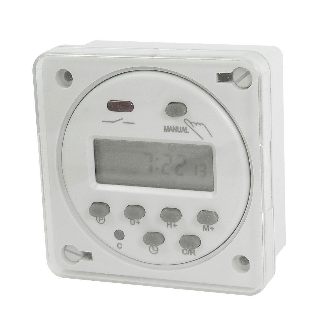 AC 110V Panel Mount Digital LCD Power Programmable Timer Switch Relay 10Amps