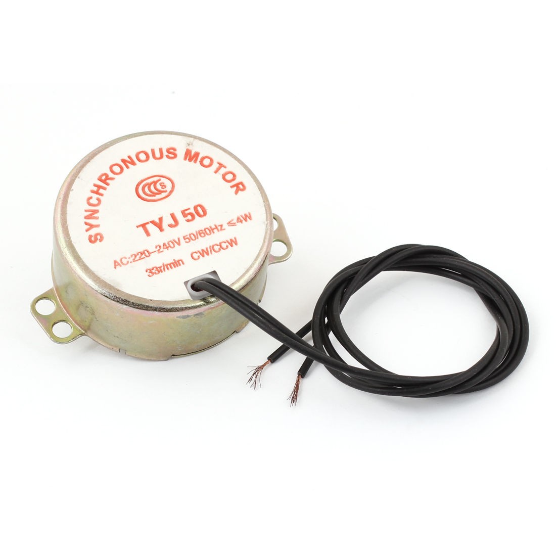 Metal Shell Fan Synchronous Motor 33RPM AC 220V-240V 4W Watts CW/CCW