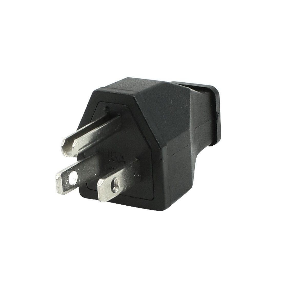 AC 125V 15A 3 Pin Male Power Cord Connector Black Japan US Plug