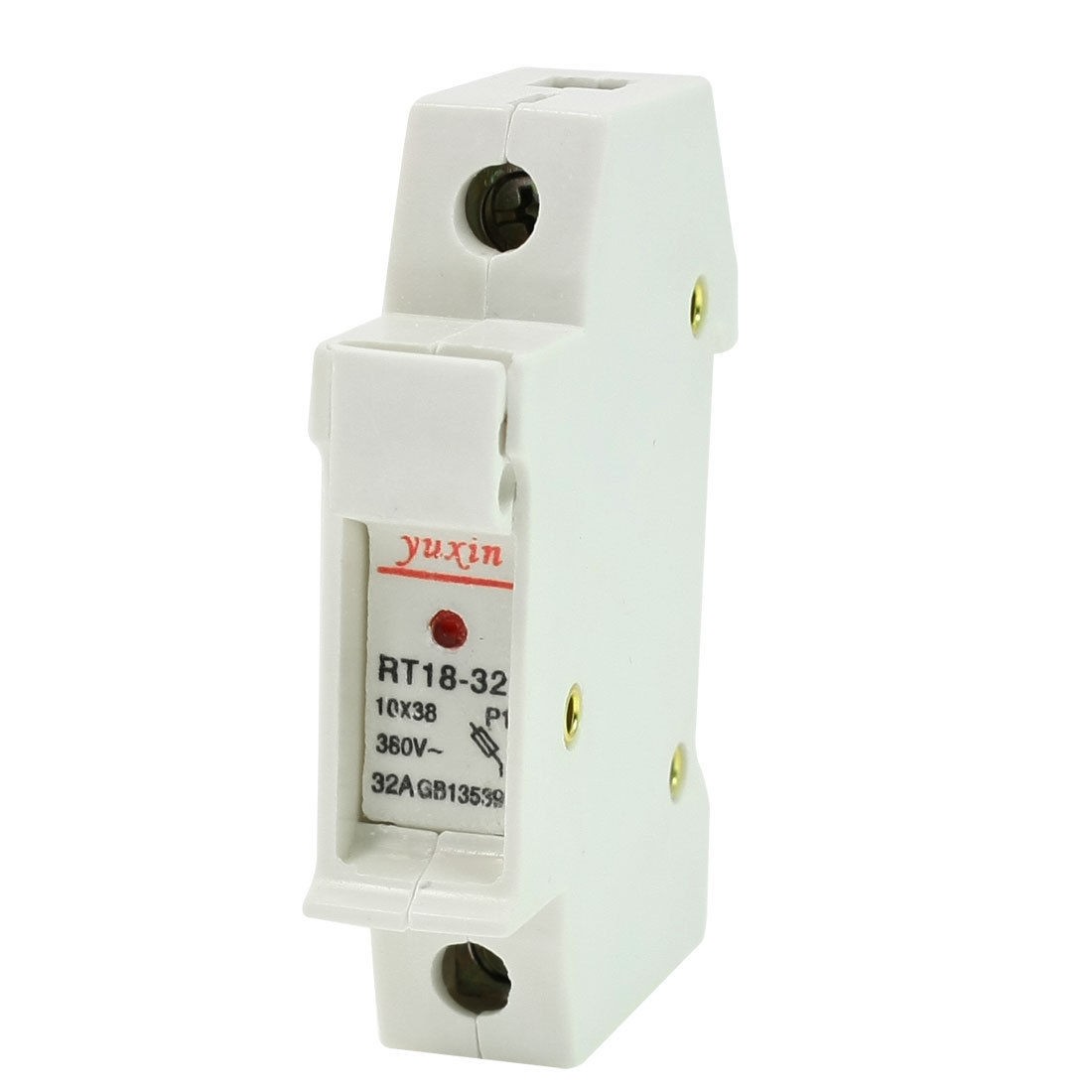 RT18-32 AC 380VV 32A 1 Pole 1P 10x38mm Cylindrical Fuse Holder Socket