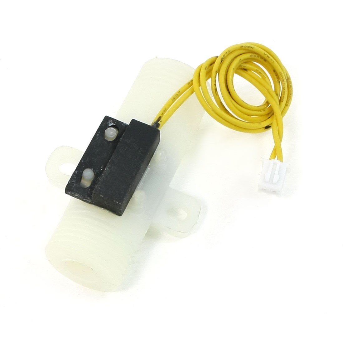 8mm Inner Hole White Plastic Water Flow Switch Flowmeter 100VDC 10W 0.5A