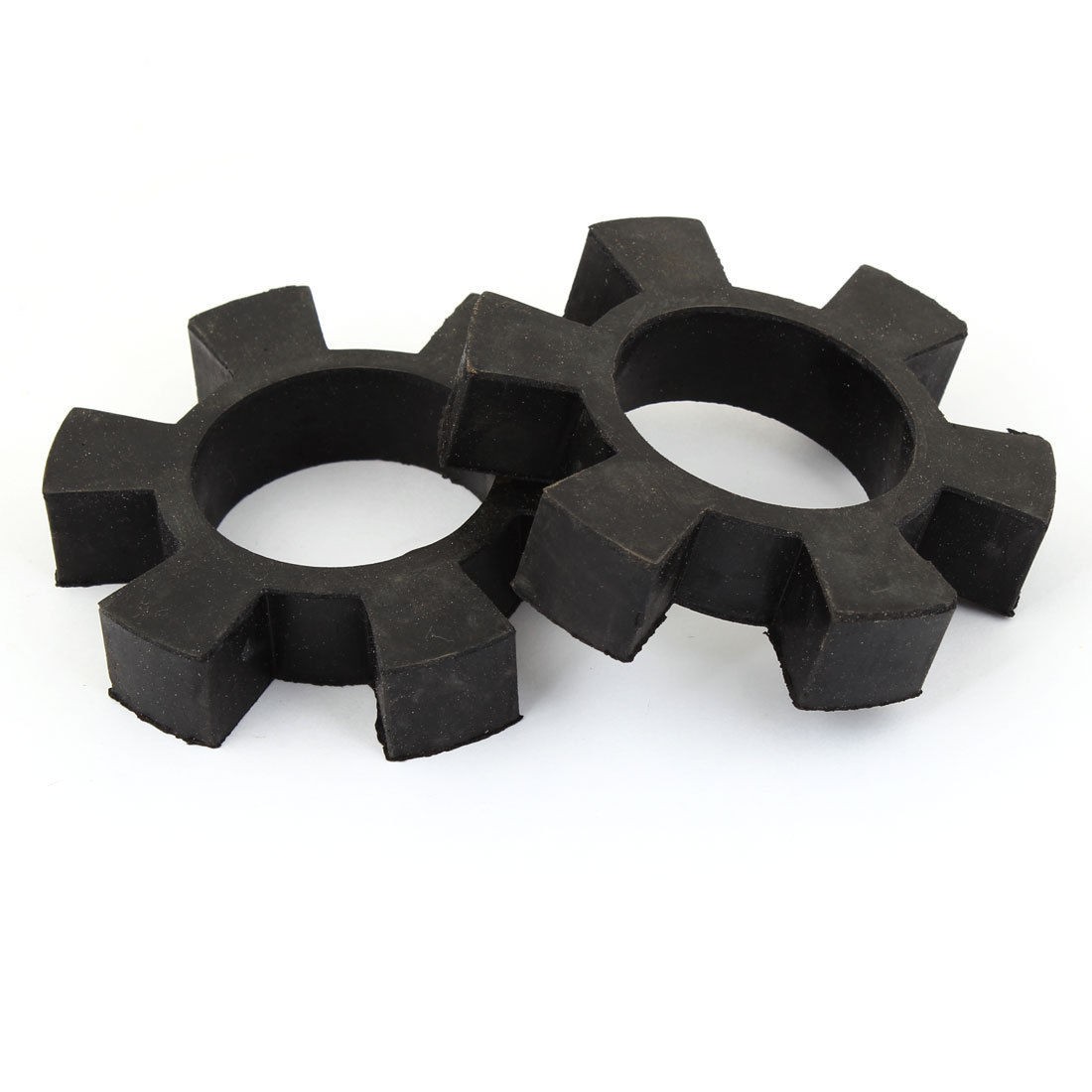 2 Pcs 79mm OD 6 Petals Rubber Driveshaft Coupler Damper Insert Black