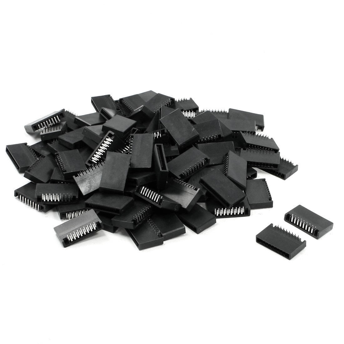 100 Pieces Dual Rows 17 Pins S-17P Right Angle Header for Breadboard