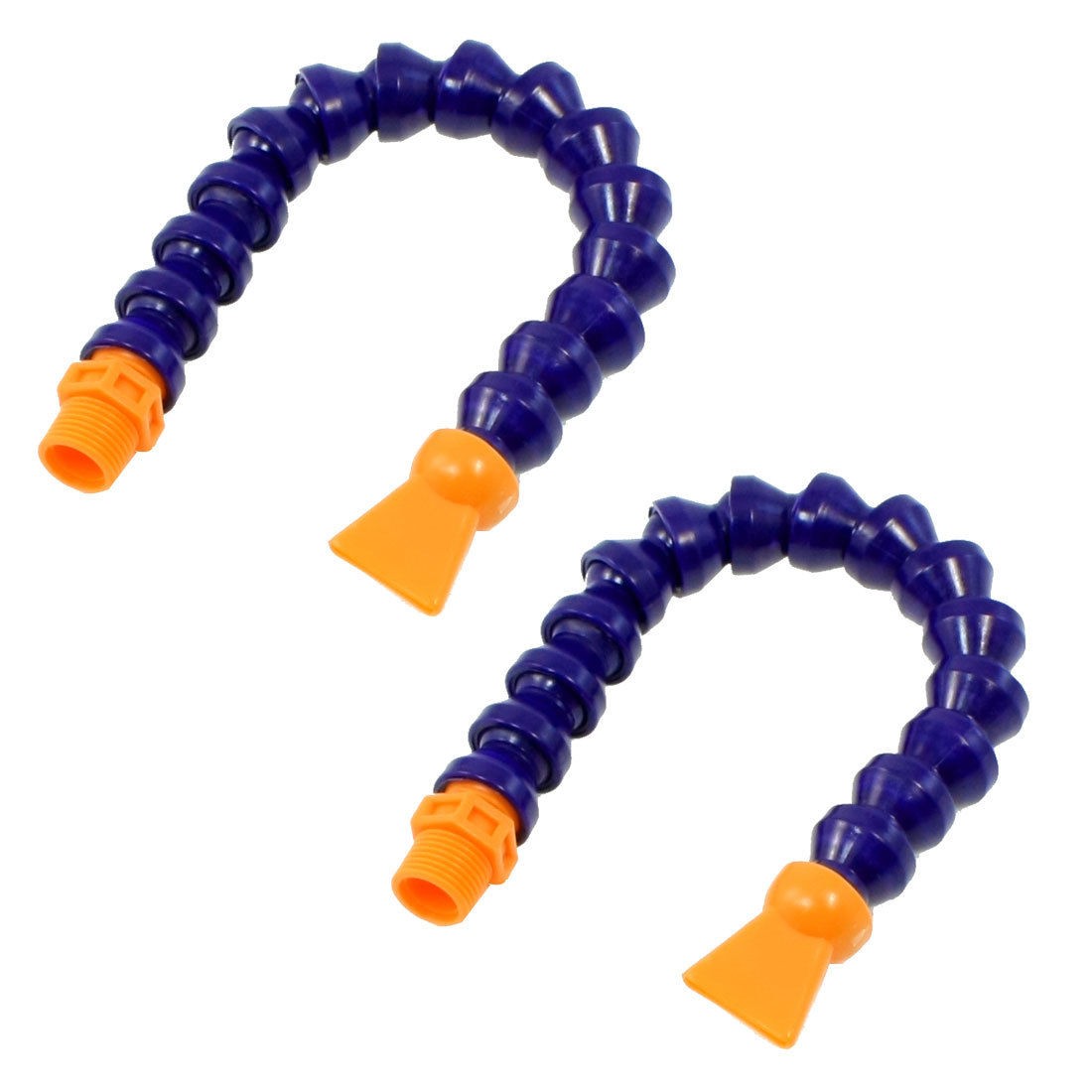 20mm Thread Flexible Flat Nozzle Water Oil Coolant Pipe 35cm Long Pair