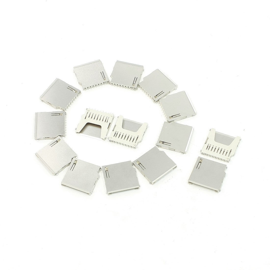 15Pcs SMT Mounting Pull-Out Type SD Memory Card Sockets 26mm x 26mm