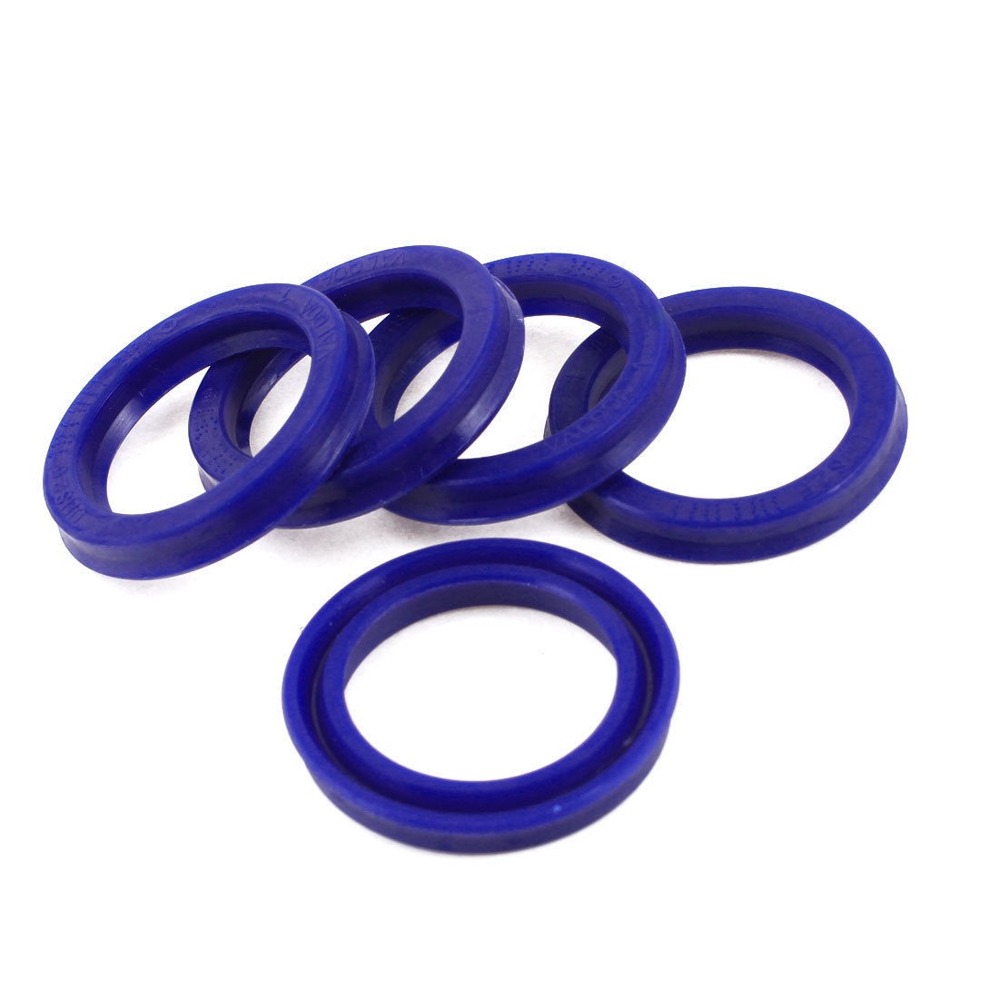 25mm x 35mm x 6mm Blue PU Double Lip Dust Resistant Oil Seal Ring 5 Pcs