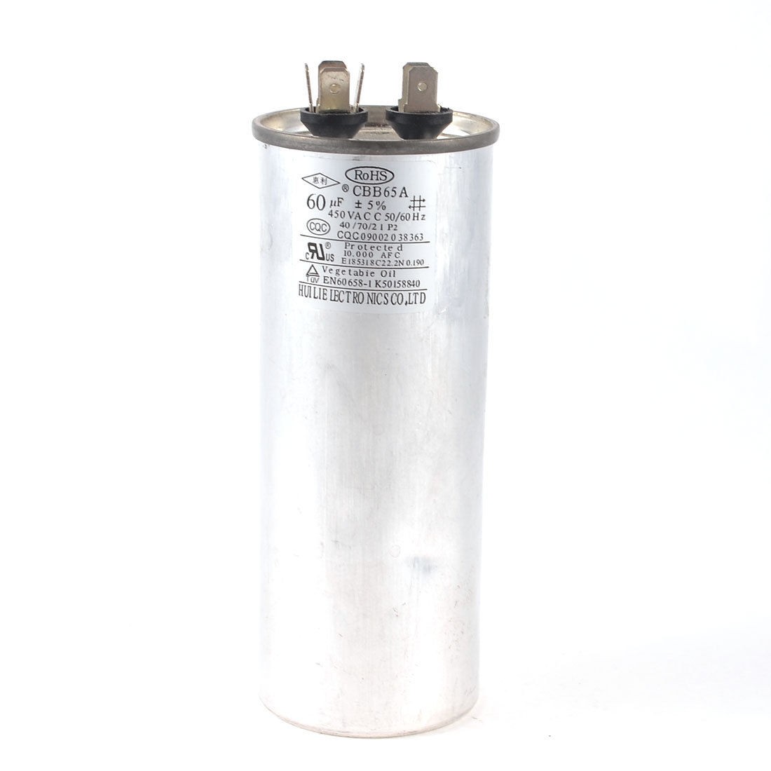450VAC 60uF 5% Lug Terminal Cylindrical Motor Running Capacitor CBB65A