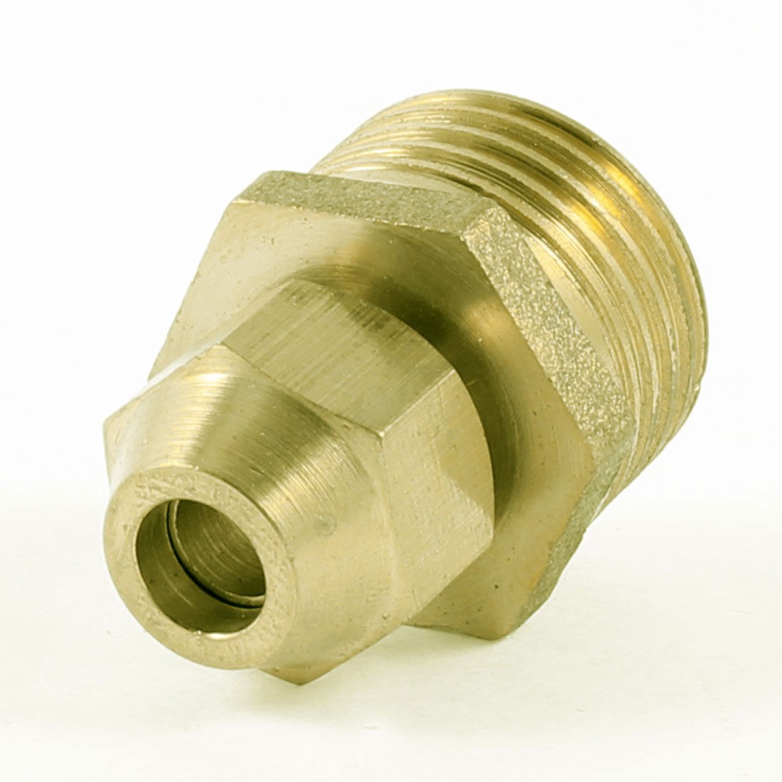1 2" PT Male Threaded Hex Bushing Hydraulic Fitting Gold Tone for 6mm Tube Pipe