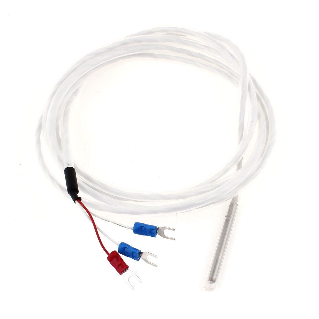 PT100 Insulated Thermocouple Probe Sensor -50C-250C w 3 Fork Terminals