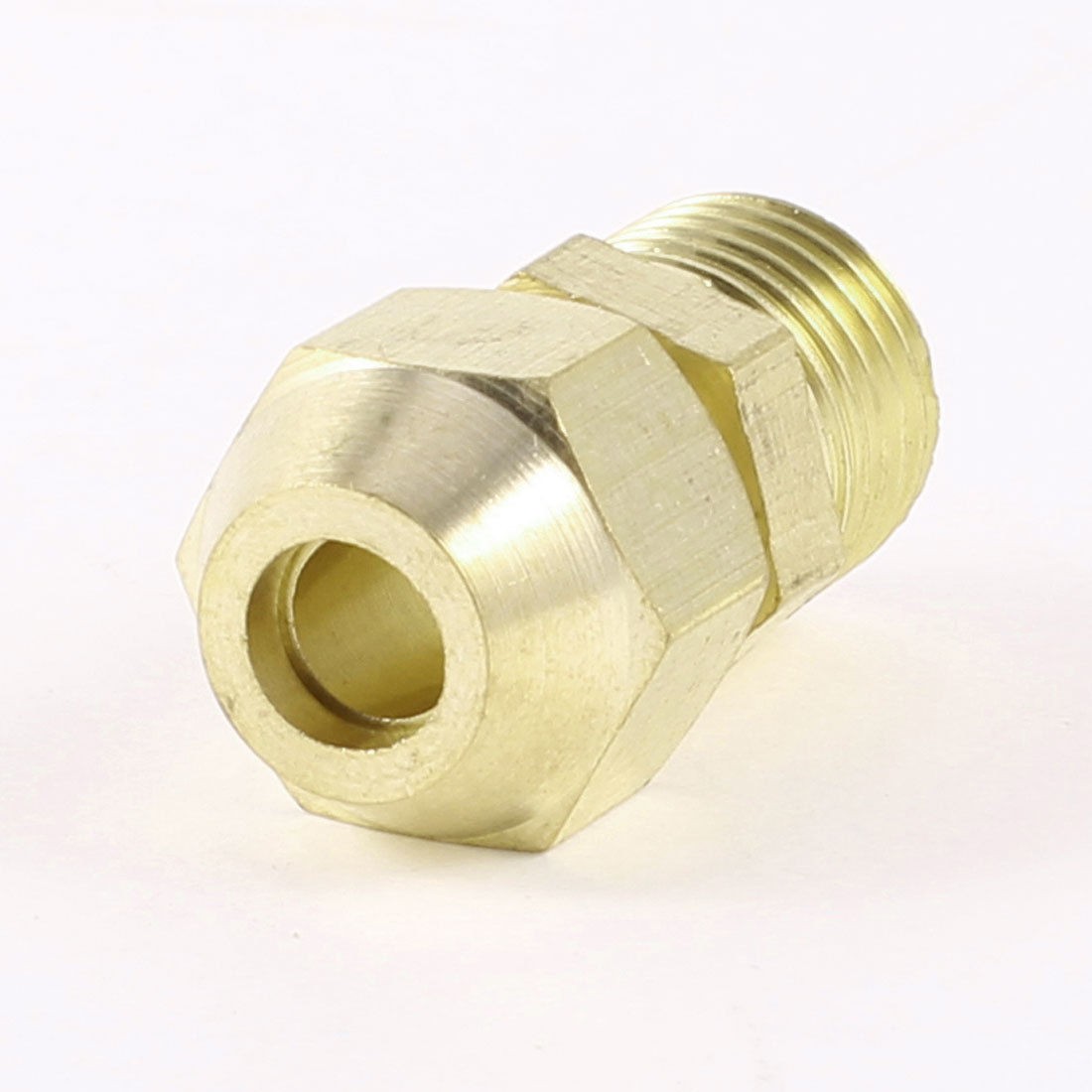 6mm x 1 4" PT Male Threaded Metal Adapter Hose Quick Joint Connector Gold Tone