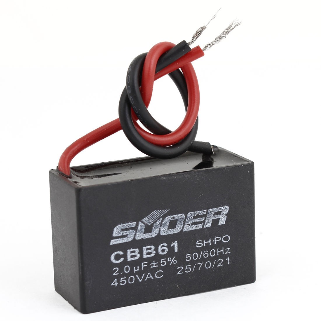 AC450V 2uF 50/60Hz Fan Motor Start Run Capacitor CBB61