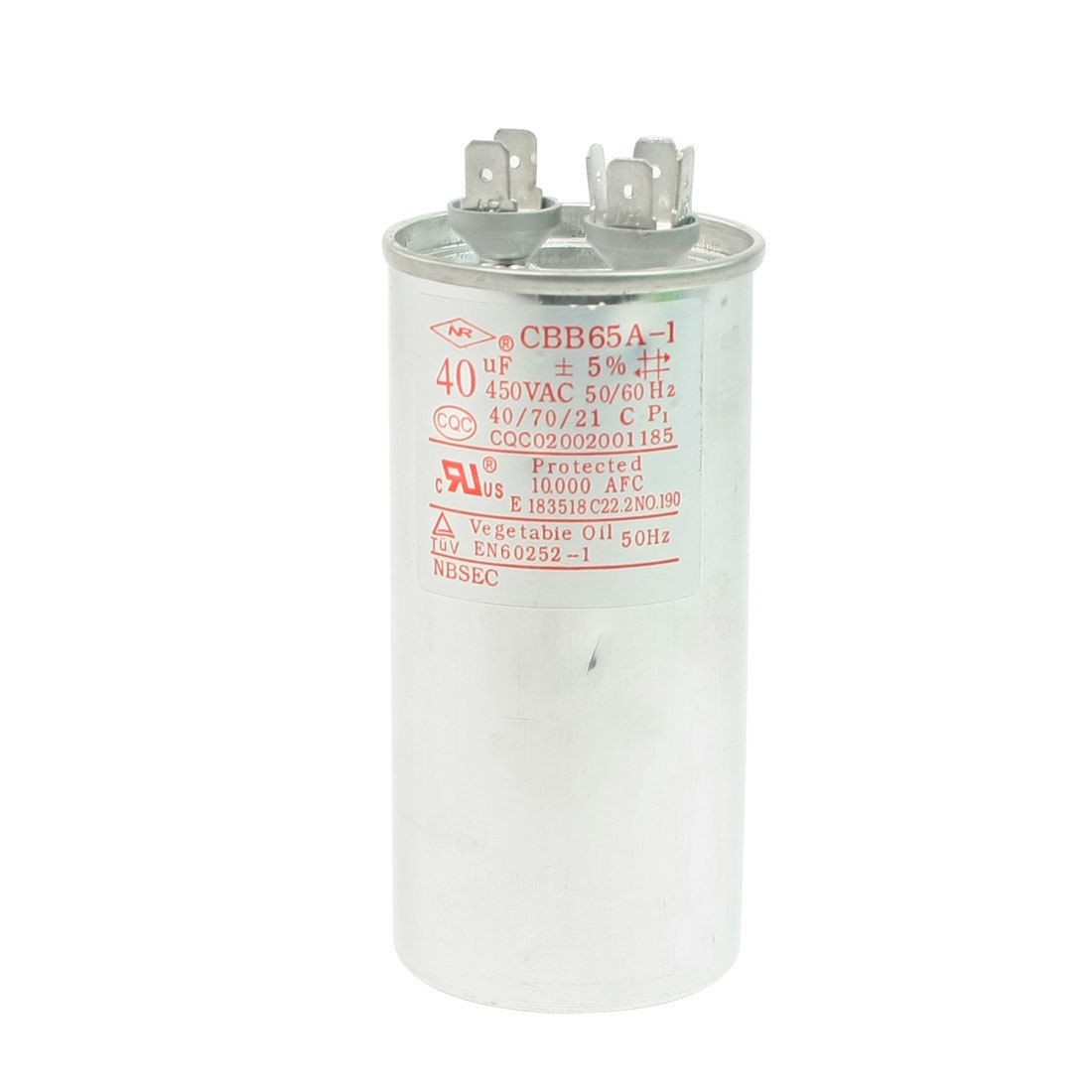 450VAC 40uF CBB65A-1 Polypropylene Film Motor Capacitor for Air Conditioner