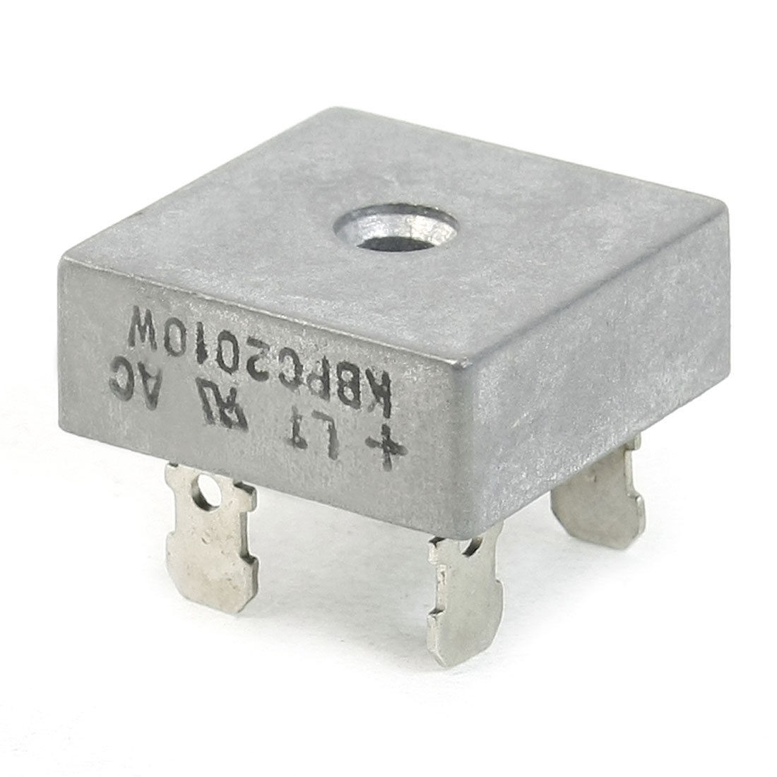 KBPC20-10 1KV 20Amp Silver Tone Metal Case Single Phase Bridge Rectifier