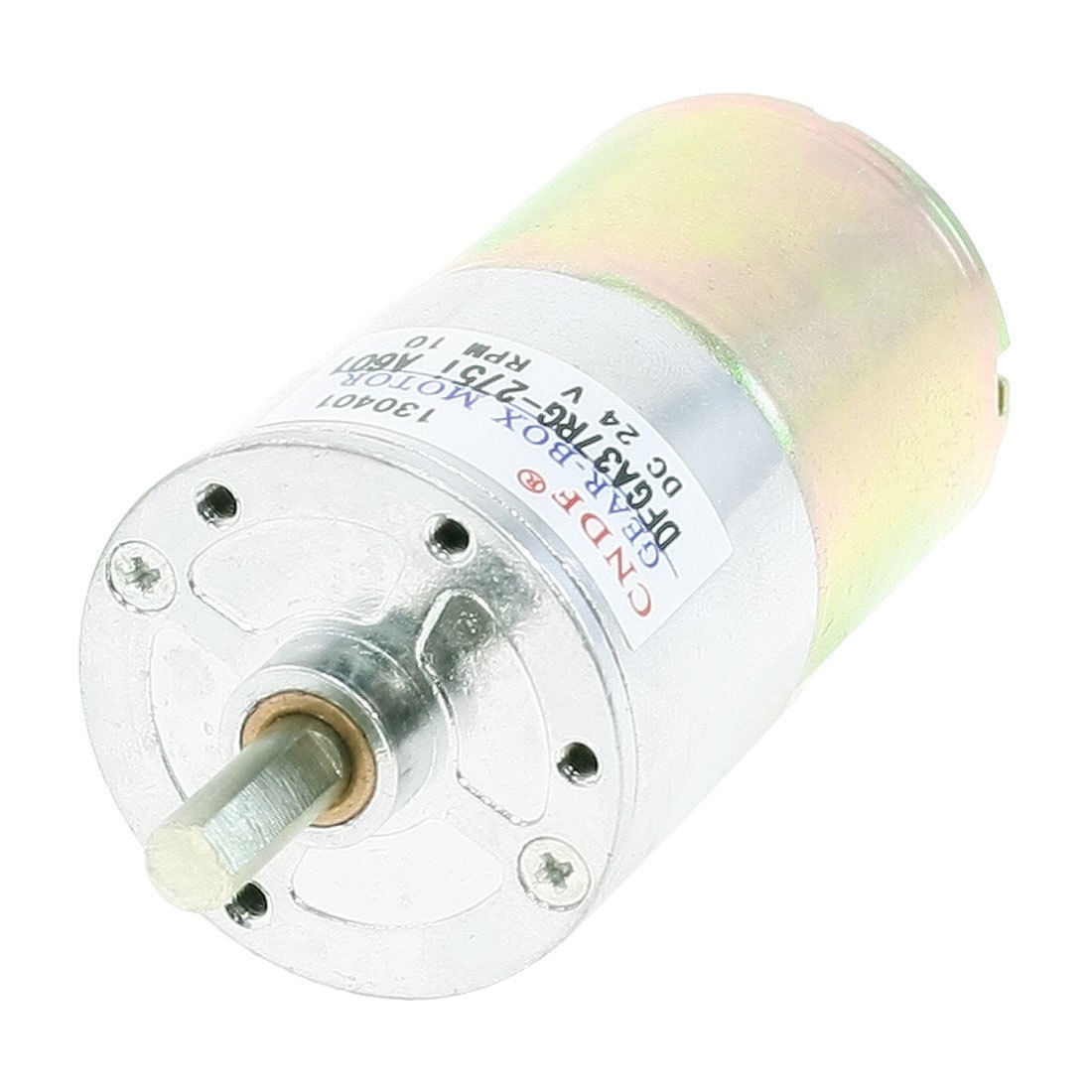 13.14kg.cm Torque 2 Pins Terminal Magnetic Gear Motor 10 RPM 24V DC