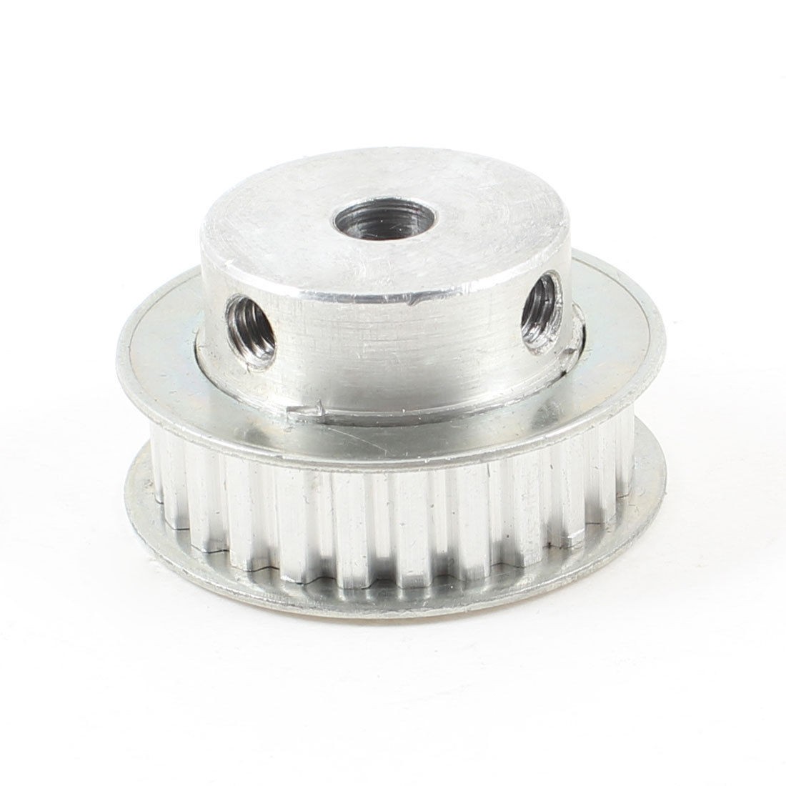 Silver Tone Aluminum Alloy XL 25 Teeth 8mm Pilot Bore Screwed Timing Pulley