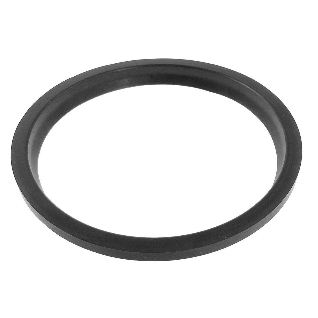 100mm x 114mm x 6mm x 11mm PU Dust Proof Shaft Oil Seal Black