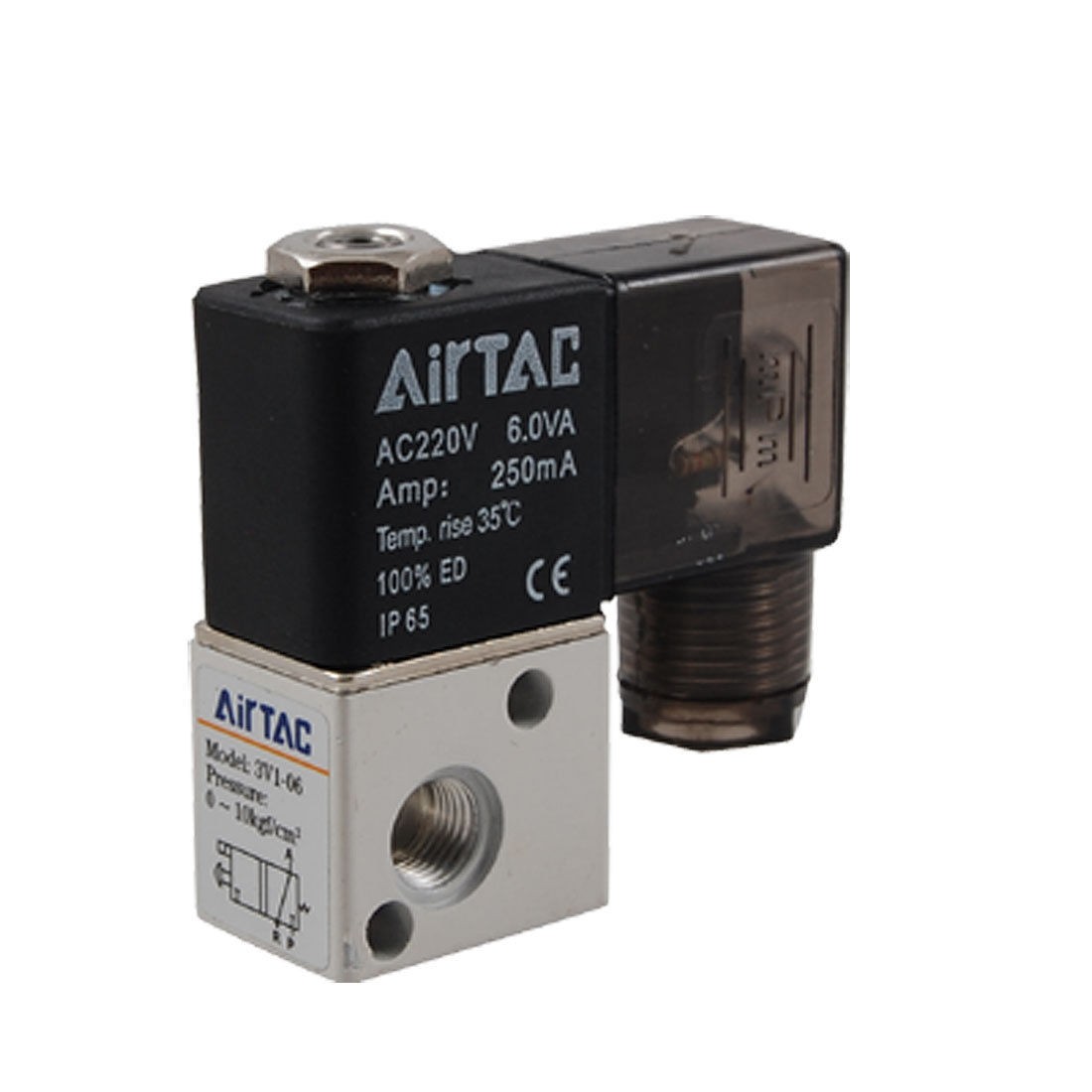 Single Head 2 Position 3 Way Pneumatic Control Air Solenoid Valve