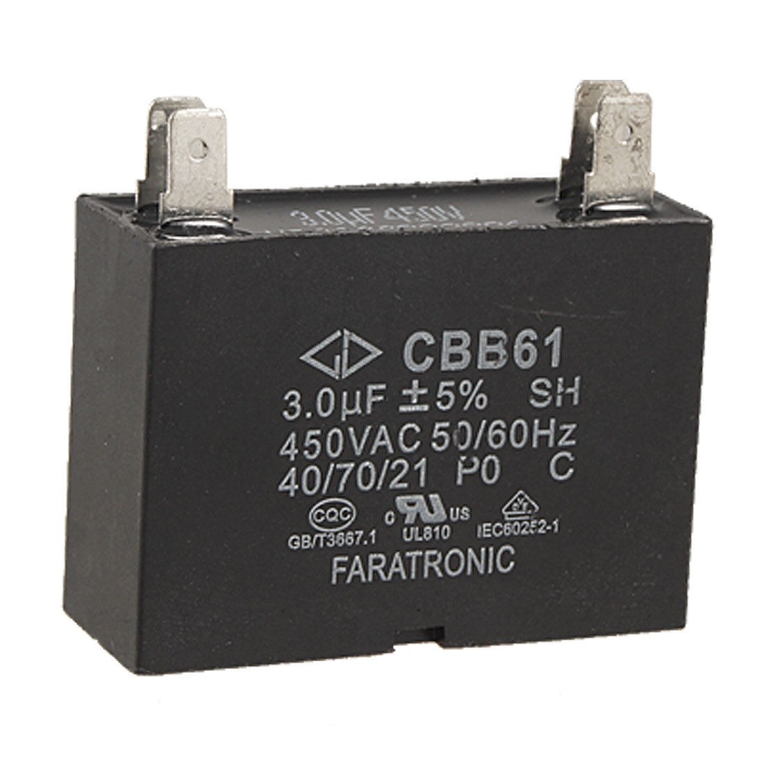 3uF 450V AC Air Conditioner Fan Motor Running Capacitor CBB61 Zgpdz