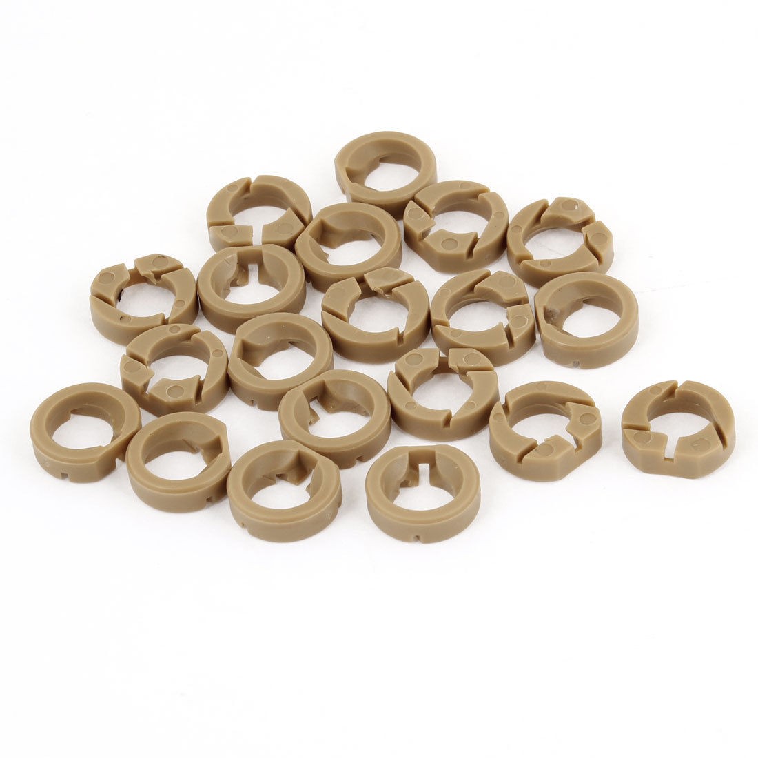 Light Brown Plastic 0.7" O.D. Driller Washer for Drill Machine 20Pcs