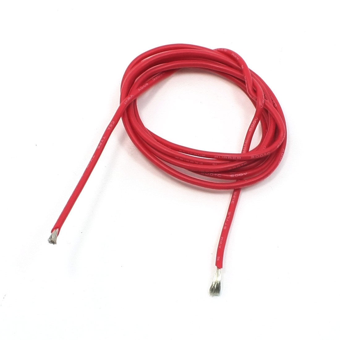 1.18mm Copper Core Flexible Silicone Wire Connector Red 18 Gauge 3.3Ft