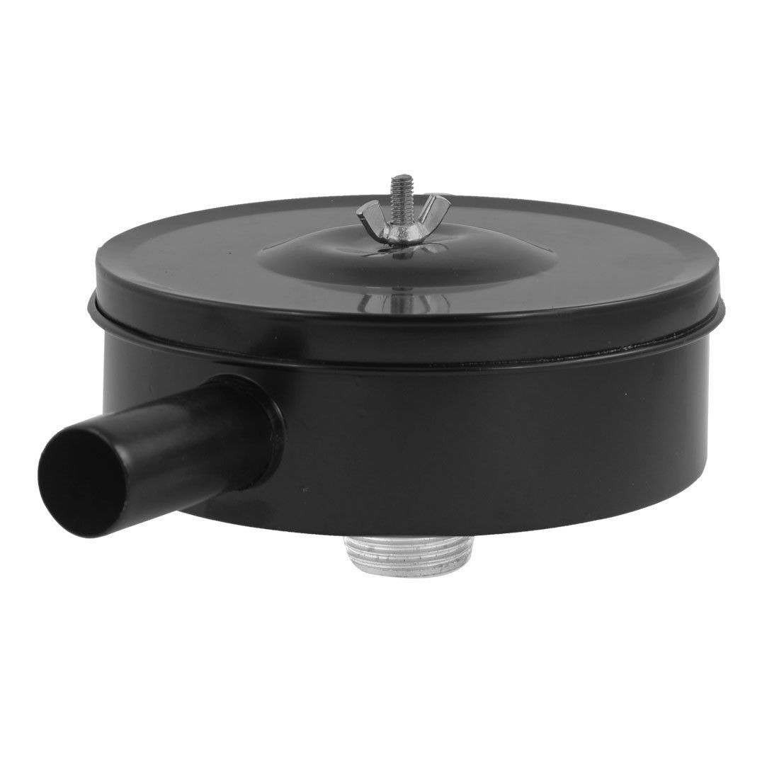 Black Metal 1.3" 32.2mm Male Thread Air Compressor Filter Silencer