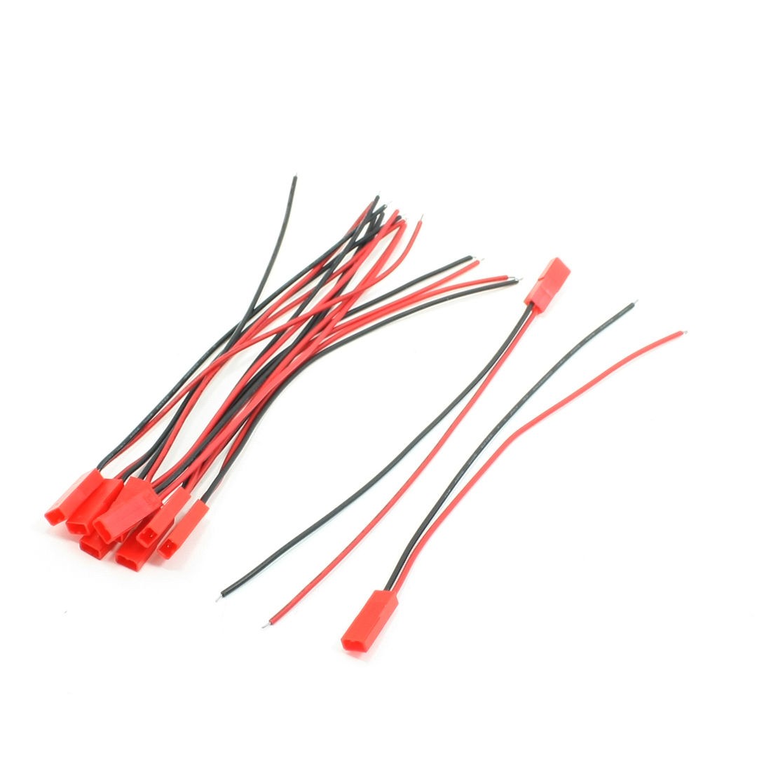 10 Pcs JST Female Plug 22AWG Wire 150mm for RC Model Plane Li-Po Battery