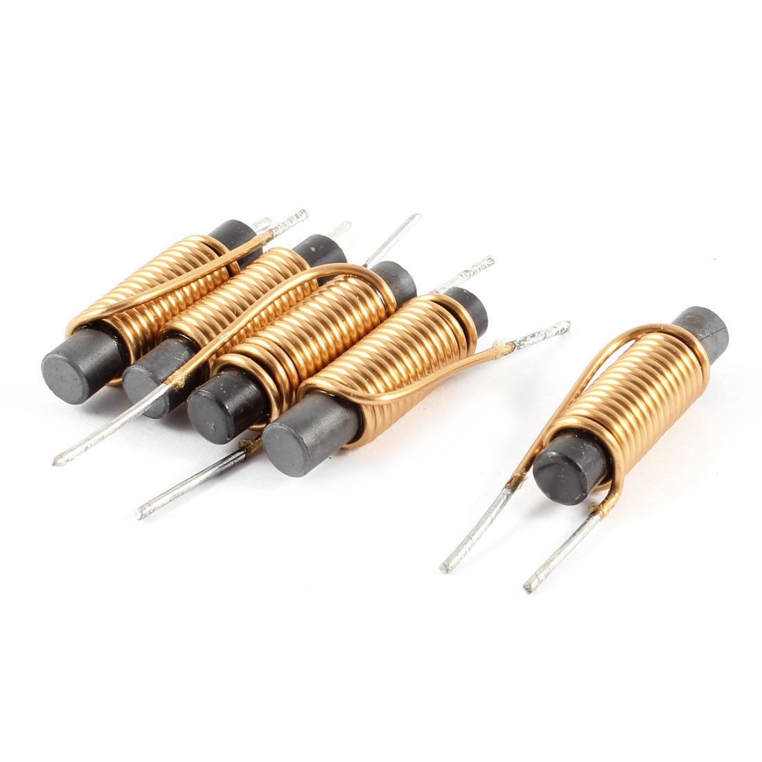 5 Pcs 6mm x 30mm 15.5 Circle 1mm Wire ferrite Core Radial Leaded Inductors
