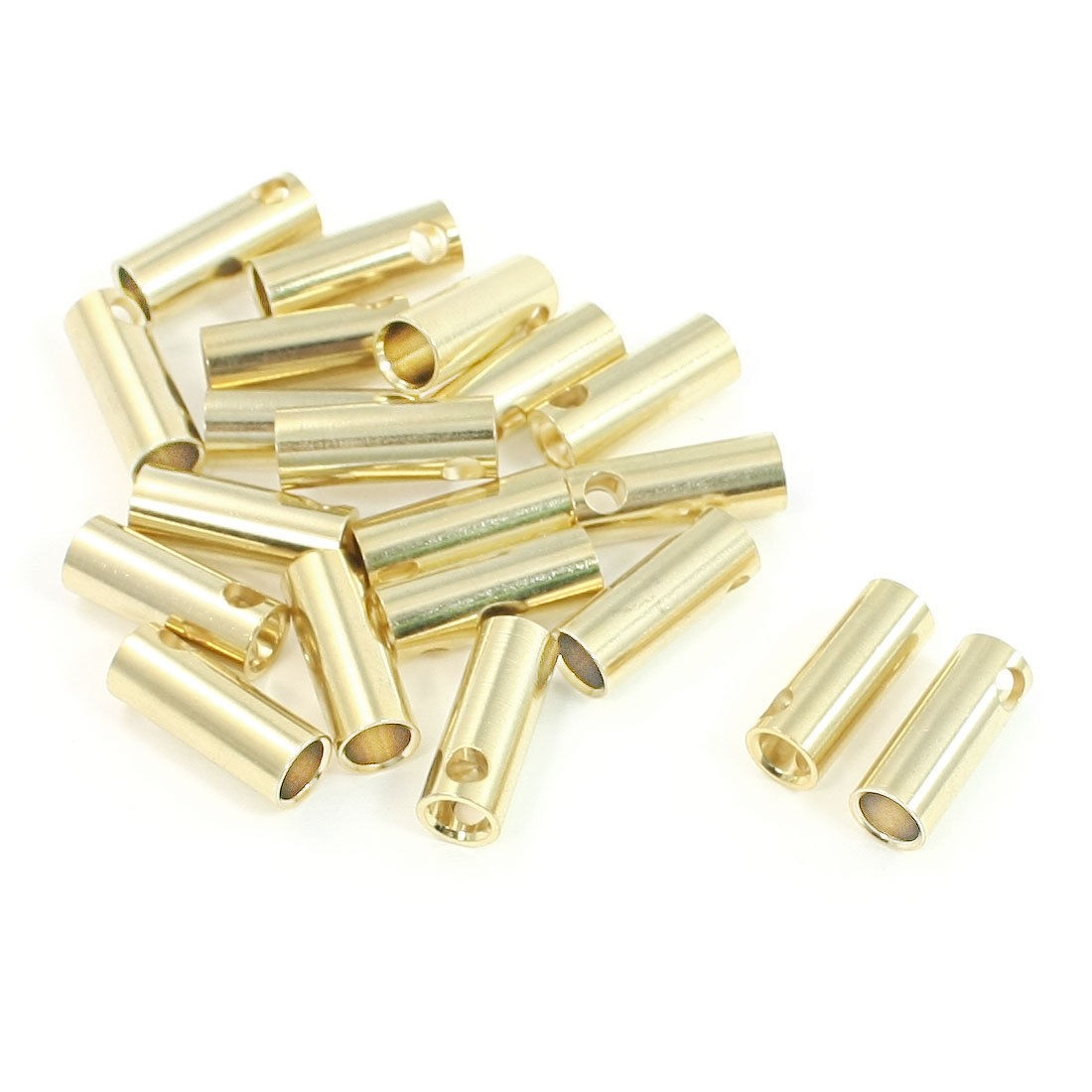 20 PCS 5.5mm Gold Tone Bullet Connector Banana Plug Female for RC Airplane