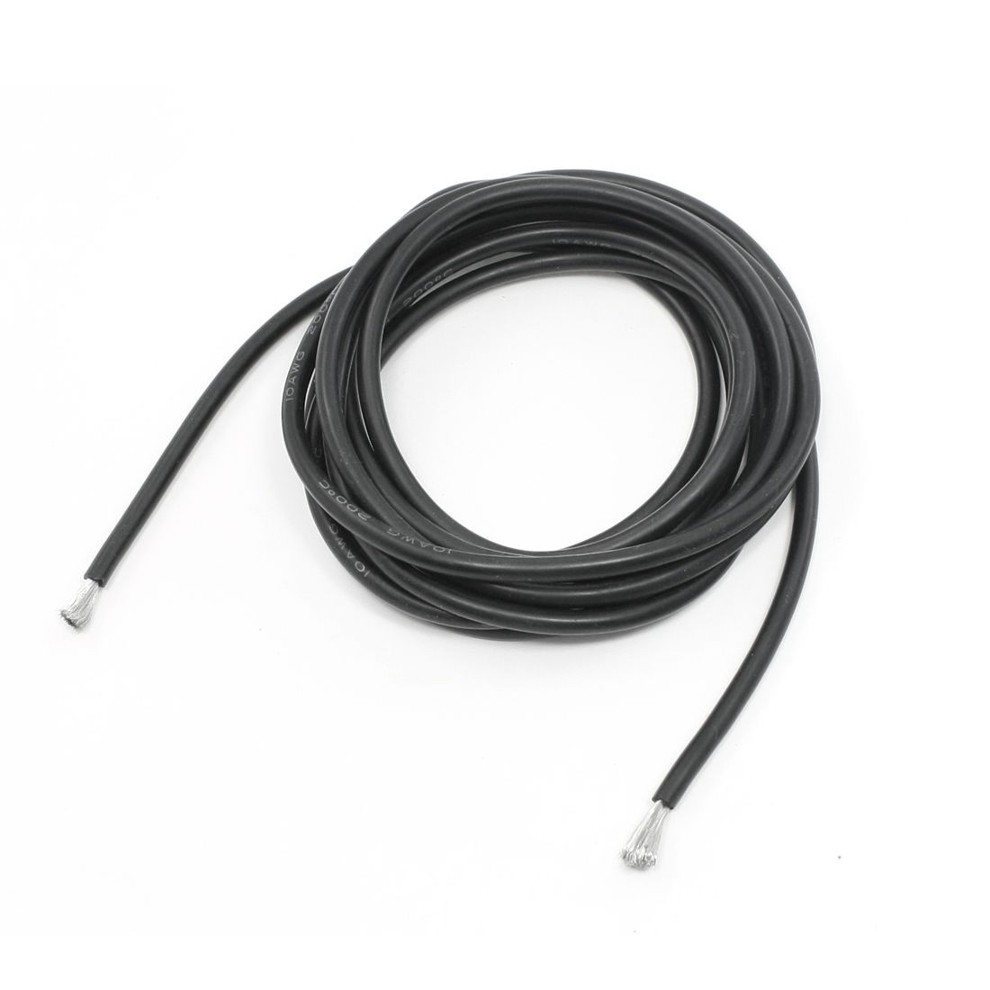 5mm Copper Core Flexible Silicone Wire Connector Black 10 Gauge 3Meter